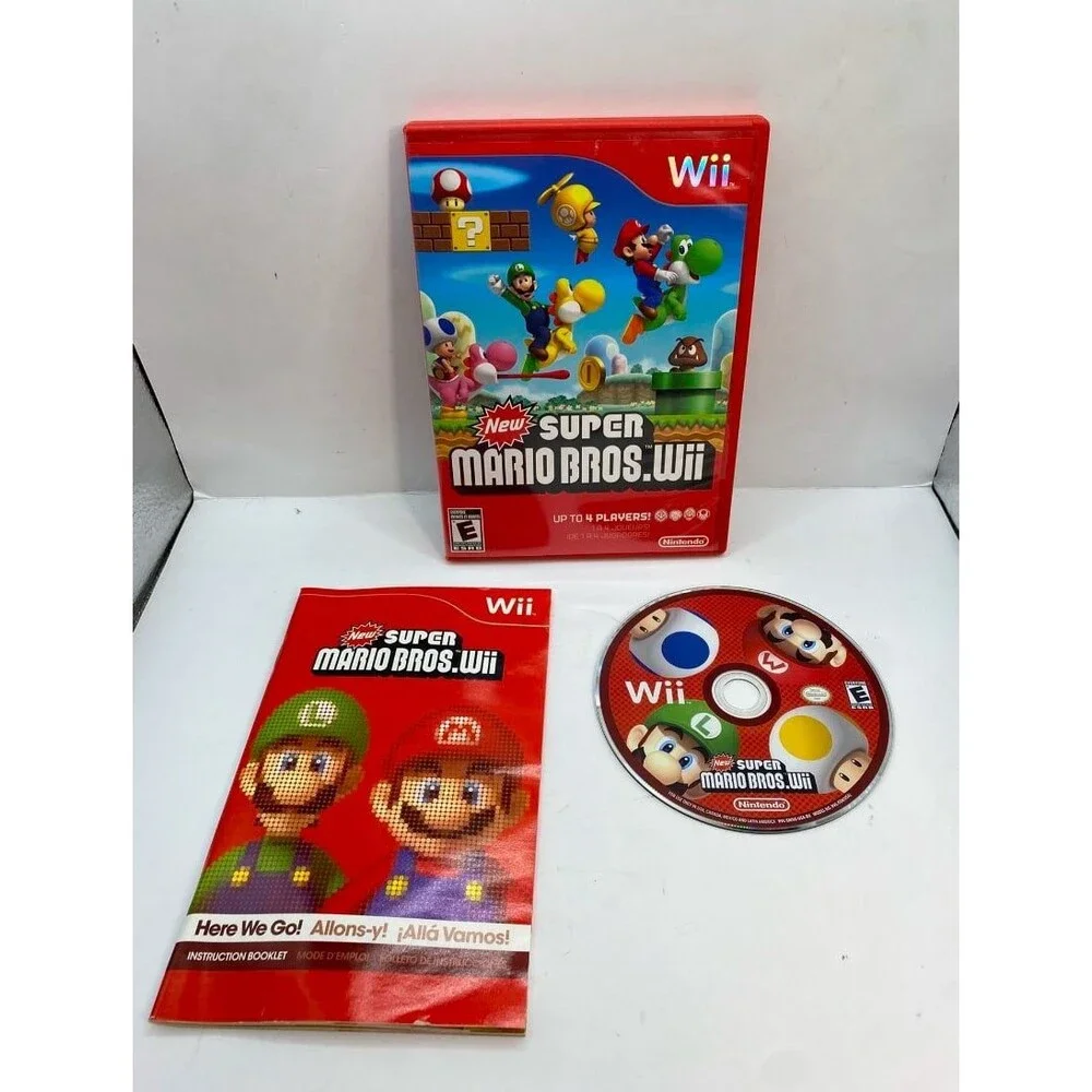 New Super Mario Bros. Wii (Nintendo Wii, 2009) w/ Insert Tested NSMB Minty Cond.
